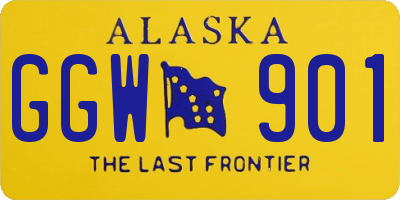 AK license plate GGW901