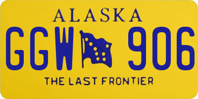 AK license plate GGW906