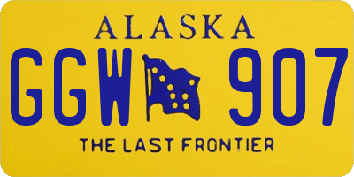 AK license plate GGW907