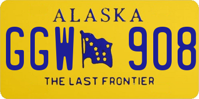 AK license plate GGW908