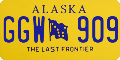 AK license plate GGW909