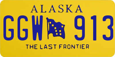 AK license plate GGW913