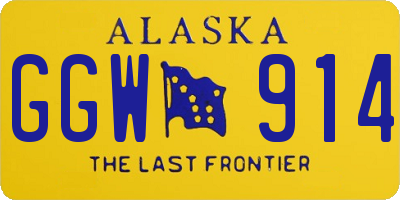 AK license plate GGW914