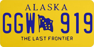 AK license plate GGW919