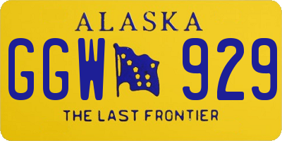AK license plate GGW929