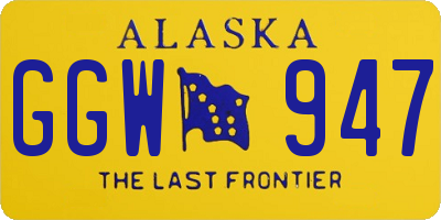 AK license plate GGW947