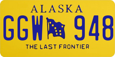 AK license plate GGW948