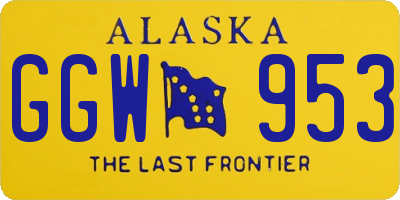 AK license plate GGW953