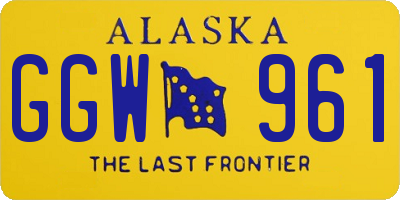 AK license plate GGW961