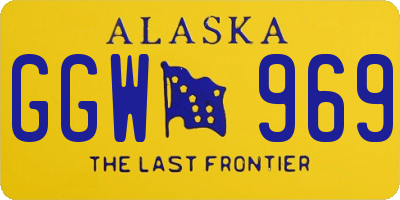 AK license plate GGW969