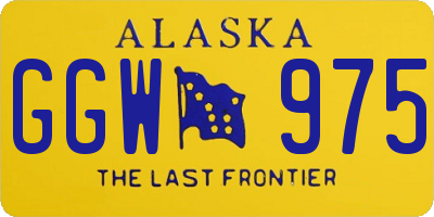 AK license plate GGW975