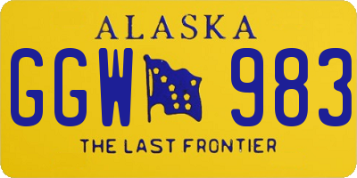 AK license plate GGW983
