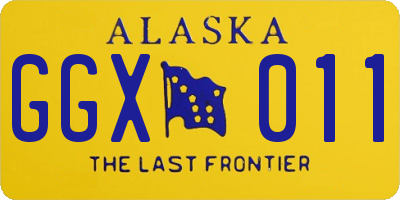 AK license plate GGX011