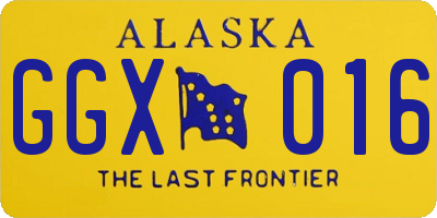 AK license plate GGX016