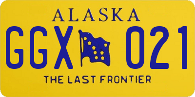 AK license plate GGX021