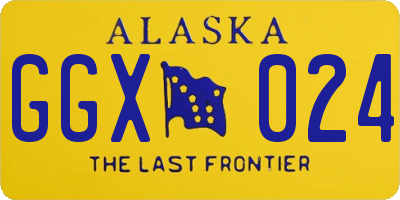 AK license plate GGX024