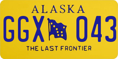 AK license plate GGX043