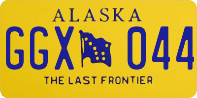 AK license plate GGX044