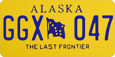 AK license plate GGX047