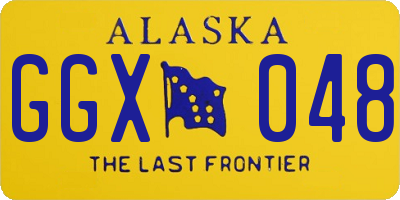 AK license plate GGX048