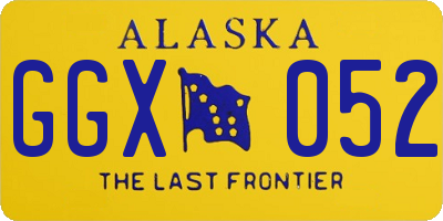 AK license plate GGX052
