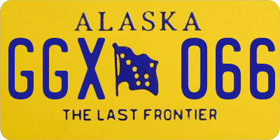 AK license plate GGX066