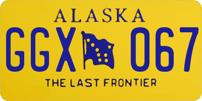 AK license plate GGX067