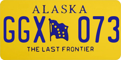 AK license plate GGX073