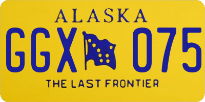 AK license plate GGX075