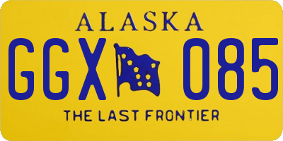 AK license plate GGX085