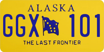 AK license plate GGX101