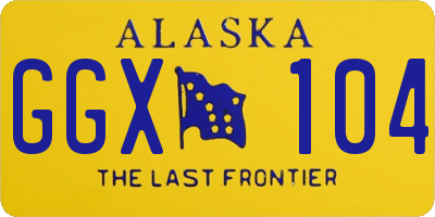 AK license plate GGX104