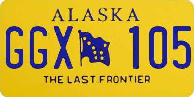 AK license plate GGX105