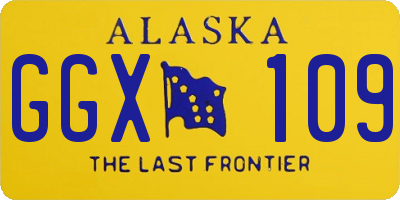 AK license plate GGX109