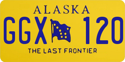 AK license plate GGX120