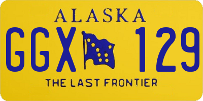 AK license plate GGX129