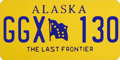AK license plate GGX130
