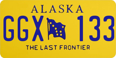 AK license plate GGX133