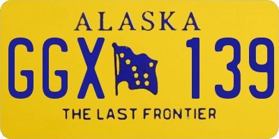AK license plate GGX139