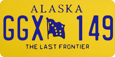 AK license plate GGX149