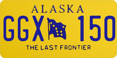 AK license plate GGX150