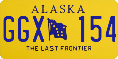 AK license plate GGX154