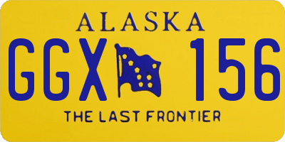 AK license plate GGX156