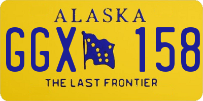 AK license plate GGX158