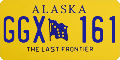 AK license plate GGX161