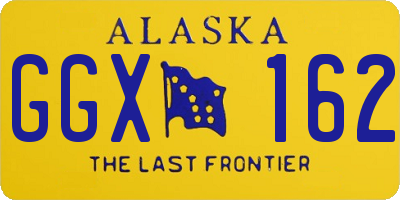 AK license plate GGX162