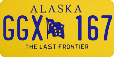 AK license plate GGX167