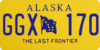 AK license plate GGX170
