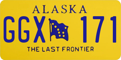 AK license plate GGX171
