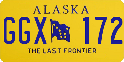 AK license plate GGX172